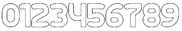 CHOCOLATE-Hollow Font OTHER CHARS