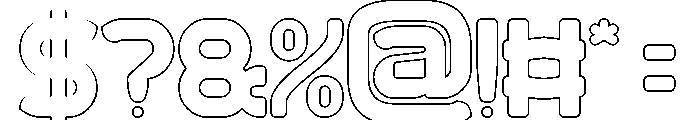 CHOCOLATE-Hollow Font OTHER CHARS