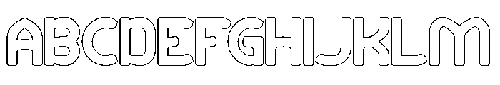 CHOCOLATE-Hollow Font UPPERCASE