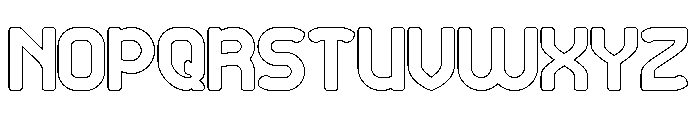 CHOCOLATE-Hollow Font UPPERCASE