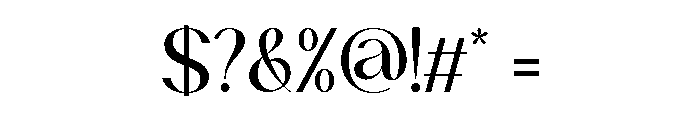 Chairo Bold Font OTHER CHARS