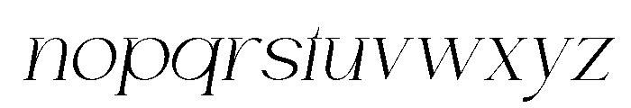 Chairo Extra Light italic Font LOWERCASE