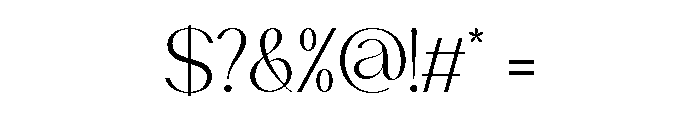 Chairo Extra Light Font OTHER CHARS