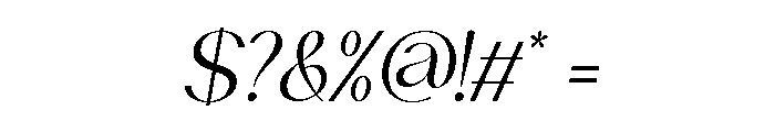 Chairo Italic Font OTHER CHARS