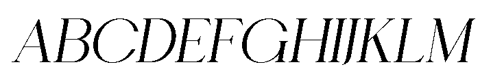 Chairo Italic Font UPPERCASE