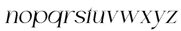Chairo Italic Font LOWERCASE
