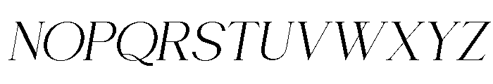 Chairo Light italic Font UPPERCASE