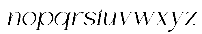 Chairo Light italic Font LOWERCASE