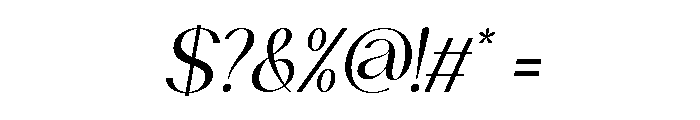 Chairo Medium italic Font OTHER CHARS