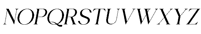 Chairo Medium italic Font UPPERCASE