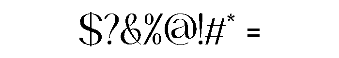 Chairo Medium Font OTHER CHARS