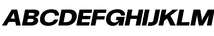 Chairo Neue ExtBd Exp Ita Font UPPERCASE