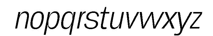 Chairo Neue ExtLt ExtraCond Ita Font LOWERCASE