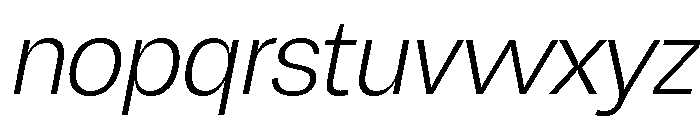 Chairo Neue ExtLt SemiCond Ita Font LOWERCASE