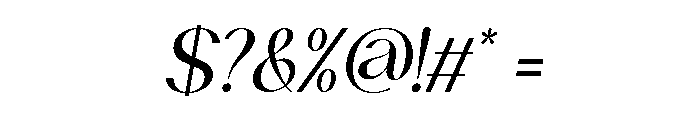 Chairo Semi Bold italic Font OTHER CHARS