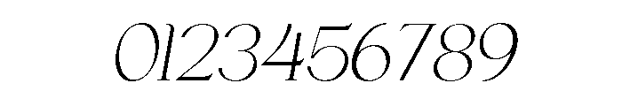 Chairo Thin italic Font OTHER CHARS