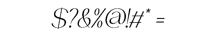 Chairo Thin italic Font OTHER CHARS