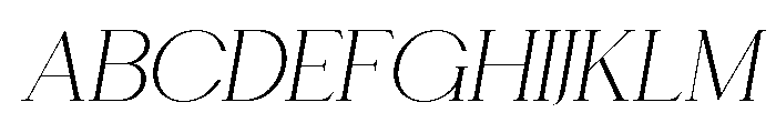 Chairo Thin italic Font UPPERCASE