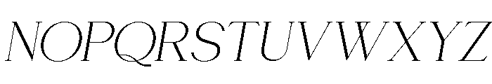 Chairo Thin italic Font UPPERCASE