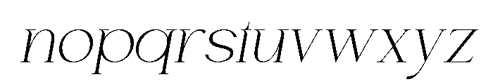 Chairo Thin italic Font LOWERCASE