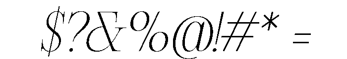 Chaleo Italic Font OTHER CHARS
