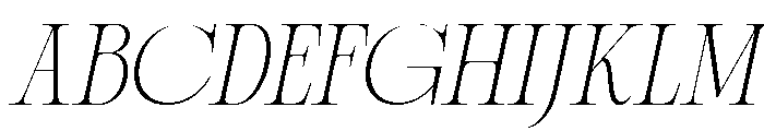 Chaleo Italic Font UPPERCASE