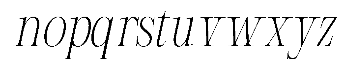 Chaleo Italic Font LOWERCASE