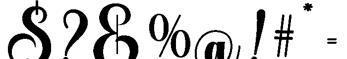 Chalista Yustina Regular Font OTHER CHARS