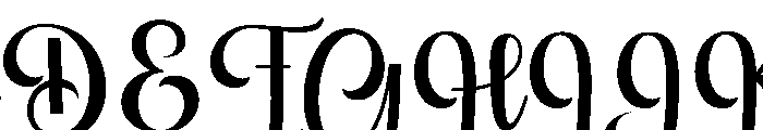Chalista Yustina Regular Font UPPERCASE