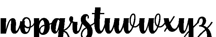Chalista Yustina Regular Font LOWERCASE