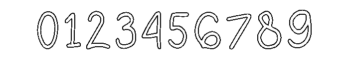 Chalkkidzy Outline Font OTHER CHARS