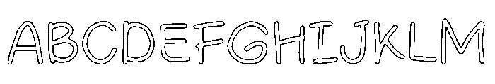 Chalkkidzy Outline Font UPPERCASE