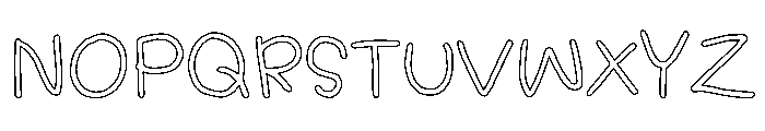Chalkkidzy Outline Font UPPERCASE