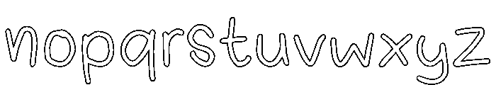 Chalkkidzy Outline Font LOWERCASE