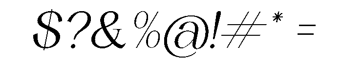 Chambery Italic Font OTHER CHARS