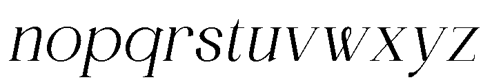 Chambery Italic Font LOWERCASE