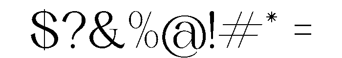 Chambery Regular Font OTHER CHARS