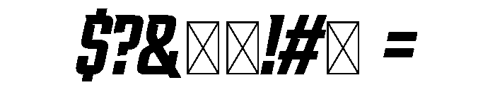 Champion Italic Font OTHER CHARS