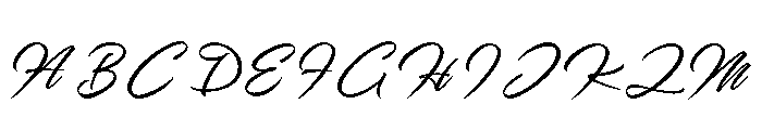 Chandy Signature Regular Font UPPERCASE