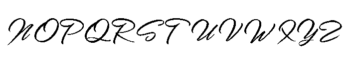 Chandy Signature Regular Font UPPERCASE