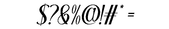 Channery-Italic Font OTHER CHARS
