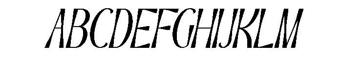 Channery-Italic Font UPPERCASE