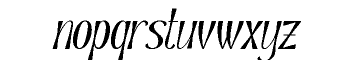 Channery-Italic Font LOWERCASE