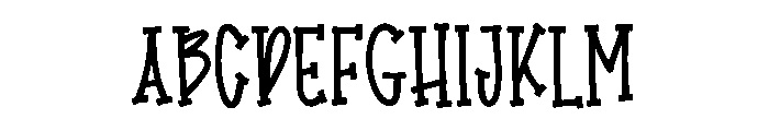 Charity Alphabet Font UPPERCASE