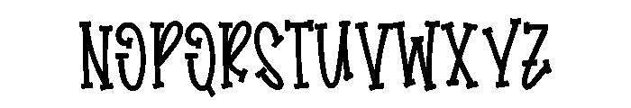 Charity Alphabet Font LOWERCASE