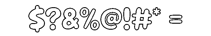 Charming Holiday Hollow Font OTHER CHARS