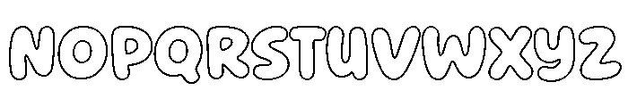 Charming Holiday Hollow Font UPPERCASE