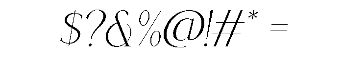 Charnoir Italic Font OTHER CHARS