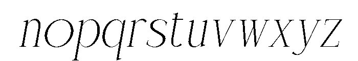 Charnoir Italic Font LOWERCASE
