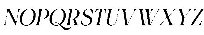 Charon Smith Italic Font UPPERCASE